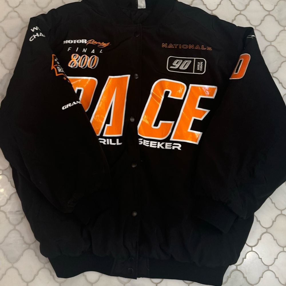 Trendy race car bomber Jacket